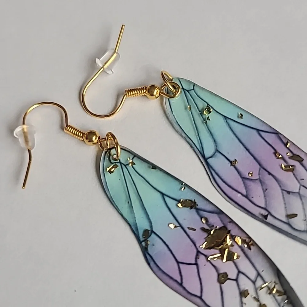 * Host Pick* Handmade Dragonfly wing earrings - Picture 2 of 3